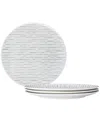 Noritake Hammock Stripes Coupe Dinner Plates, Set Of 4 In Green