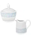 NORITAKE HAMMOCK SUGAR AND CREAMER, SET OF 2