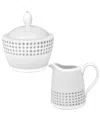 NORITAKE HAMMOCK SUGAR AND CREAMER, SET OF 2