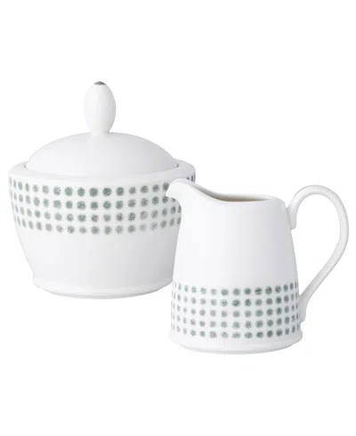 Noritake Hammock Sugar And Creamer, Set Of 2 In Green