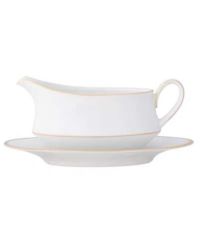 Noritake Heritage 2-pc. Gravy Boat And Tray In Gold