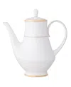 Noritake Heritage Coffee Server Tea Pot In White