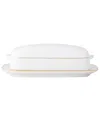 Noritake Heritage Covered Butter Dish In White