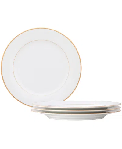 Noritake Heritage Set Of 4 Dinner Plates In Gold