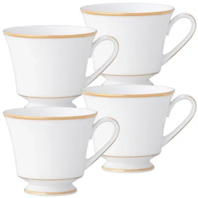 Noritake Hertiage Set Of 4 Teacups, 8 Oz. In White