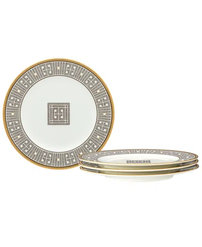 Noritake Infinity 4 Piece Bread Butter/appetizer Plate Set, Service For 4 In Bronze