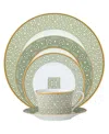 Noritake Infinity 5 Piece Place Setting In Green Gold