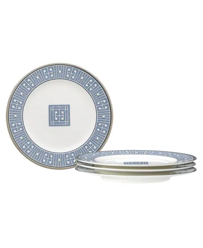 Noritake Infinity Blue 4 Piece Bread Butter/appetizer Plate Set, Service For 4