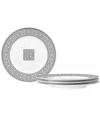Noritake Infinity Graphite 4 Piece Bread Butter/appetizer Plate Set, Service For 4 In Gray