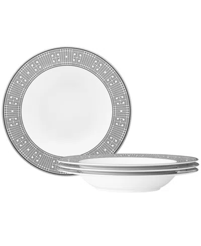 Noritake Infinity Graphite 4 Piece Soup Bowl Set 12 Oz, Service For 4