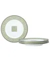 Noritake Infinity Green Platinum 4 Piece Bread Butter/appetizer Plate Set, Service For 4