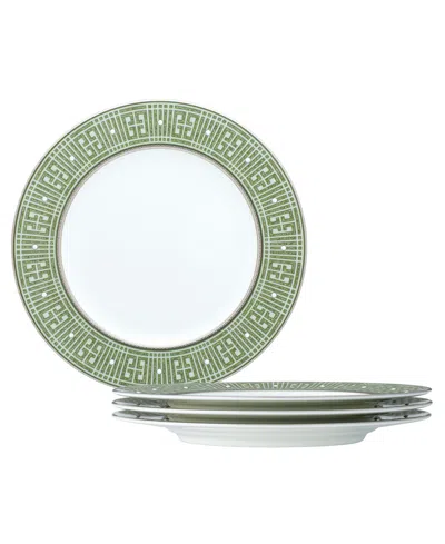 Noritake Infinity Green Platinum 4 Piece Salad Plate Set, Service For 4