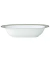 Noritake Infinity Green Platinum Oval Vegetable Bowl 24 oz In Green Platinum