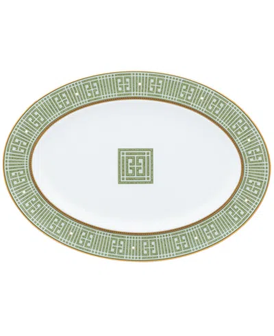 Noritake Infinity Oval Platter, 14" In Green Gold