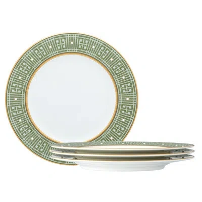 Noritake Infinity Salad Plates, 8-1/2" In Green Platinum