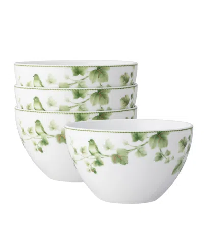 Noritake Ivy Whisper Cereal Bowls, Set Of 4 In Green