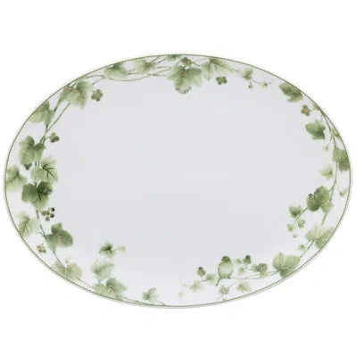 Noritake Ivy Whisper Oval Platter, 14.5" In Green