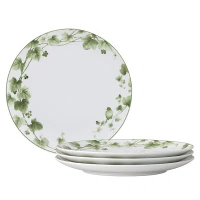 Noritake Ivy Whisper Set Of 4 Dinner Plates, 10.5" In Green