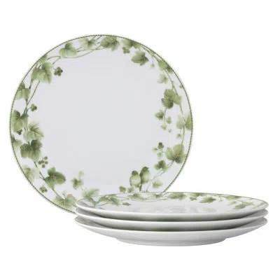 Noritake Ivy Whisper Set Of 4 Salad Plates, 8.25" In Green