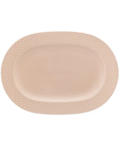 Noritake Kikko 14" Oval Platter In Pink