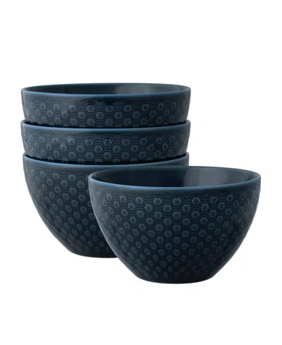 Noritake Kikko 29 Oz. All-purpose Bowls, Set Of 4 In Blue