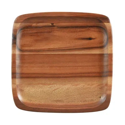 Noritake Kona Wood 12" Square Plate In Brown