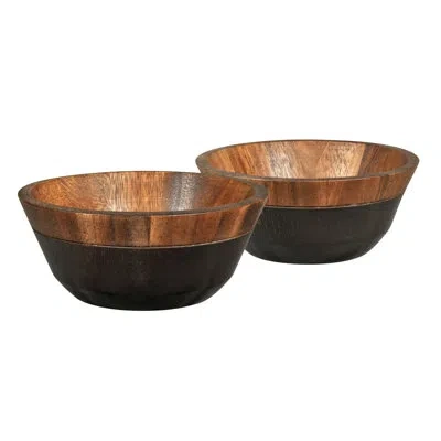 Noritake Kona Wood Small Bowls In Brown
