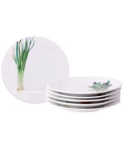 Noritake Kyoka Shunsai Assorted Appetizer Plates 6.25" Set/6 In Multi