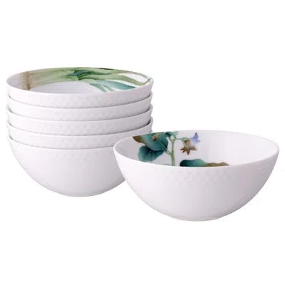 Noritake Kyoka Shunsai Set Of 6 Assorted Cereal Bowls, 5.5", 17 Oz. In White