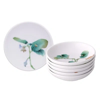 Noritake Kyoka Shunsai Set Of 6 Assorted Small Plates, 3.75" In White