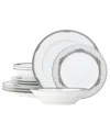 Noritake Laurelvale 12 Piece Set, Service For 4 In White