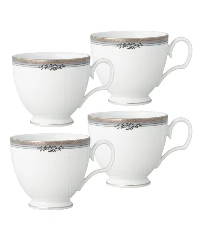 Noritake Laurelvale 4 Piece Cup Set, Service For 4 In White