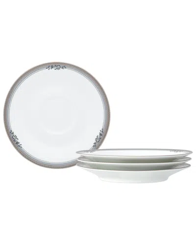 Noritake Laurelvale 4 Piece Saucer Set, Service For 4 In White
