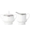 Noritake Laurelvale Sugar And Creamer, Set Of 2 In White