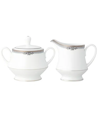 Noritake Laurelvale Sugar And Creamer, Set Of 2 In White