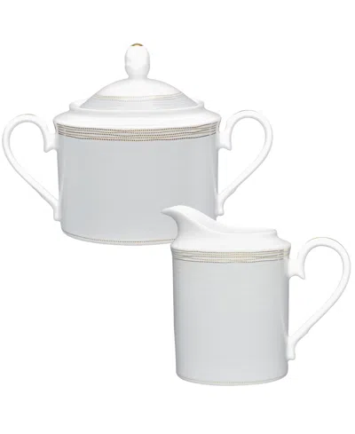 Noritake Linen Road Sugar Creamer Set In White