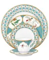 Noritake Lodi's Morning Place Setting, 5 Piece In White,blue,gold-tone