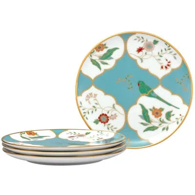 Noritake Lodi's Morning  Salad Plates, 8-1/4" In Blue;white