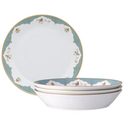 Noritake Lodi's Morning Set Of 4 Coupe Dinner Bowls, 9-3/4 In., 43 Oz. In Blue