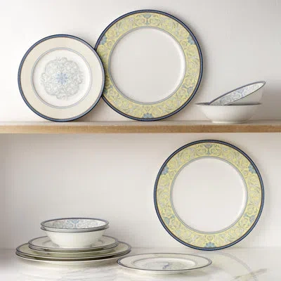 Noritake Menorca Palace 12-piece Dinnerware Set, Service For 4 In Blue;yellow