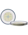 Noritake Menorca Palace Set Of 4 Bread Butter/appetizer Plates 6-1/2" In Blue