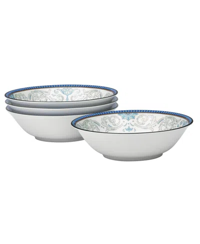 Noritake Menorca Palace Set Of 4 Cereal Bowls 15-1/2 Oz. In Blue