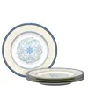 Noritake Menorca Palace Set Of 4 Salad Plates 8-1/2" In Blue