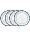 Noritake Menorca Palace Set Of 4 Saucers 6" In Blue