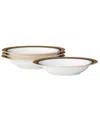 Noritake Odessa Cobalt Gold Set Of 4 Fruit Bowls, Service For 4 In Blue