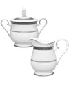 Noritake Odessa Platinum Sugar Creamer Set In White