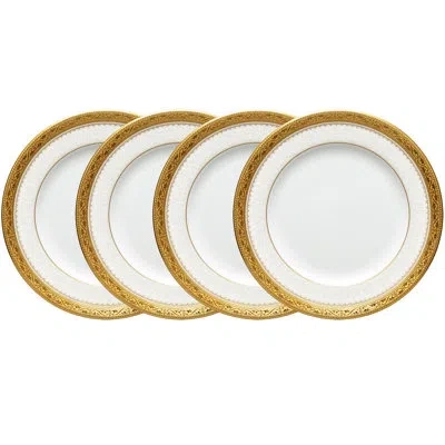 Noritake Odessa Set Of 4 Bread & Butter/appetizer Plates, 6-1/2" In Gold