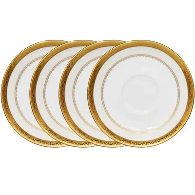 Noritake Odessa Set Of 4 Saucers, 6" In Gold