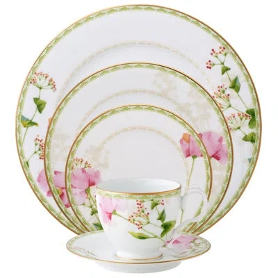 Noritake Poppy Place 5-piece Place Setting, Service For 1 In White & Pink