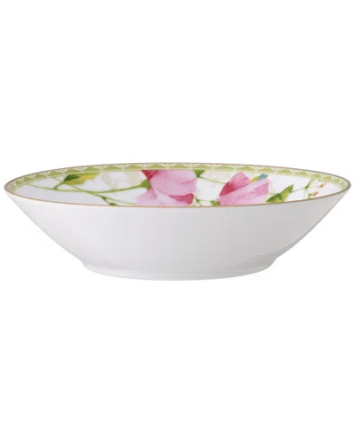 Noritake Poppy Place Soup 12 oz Bowl, 7.5" In White,pink,gold-tone